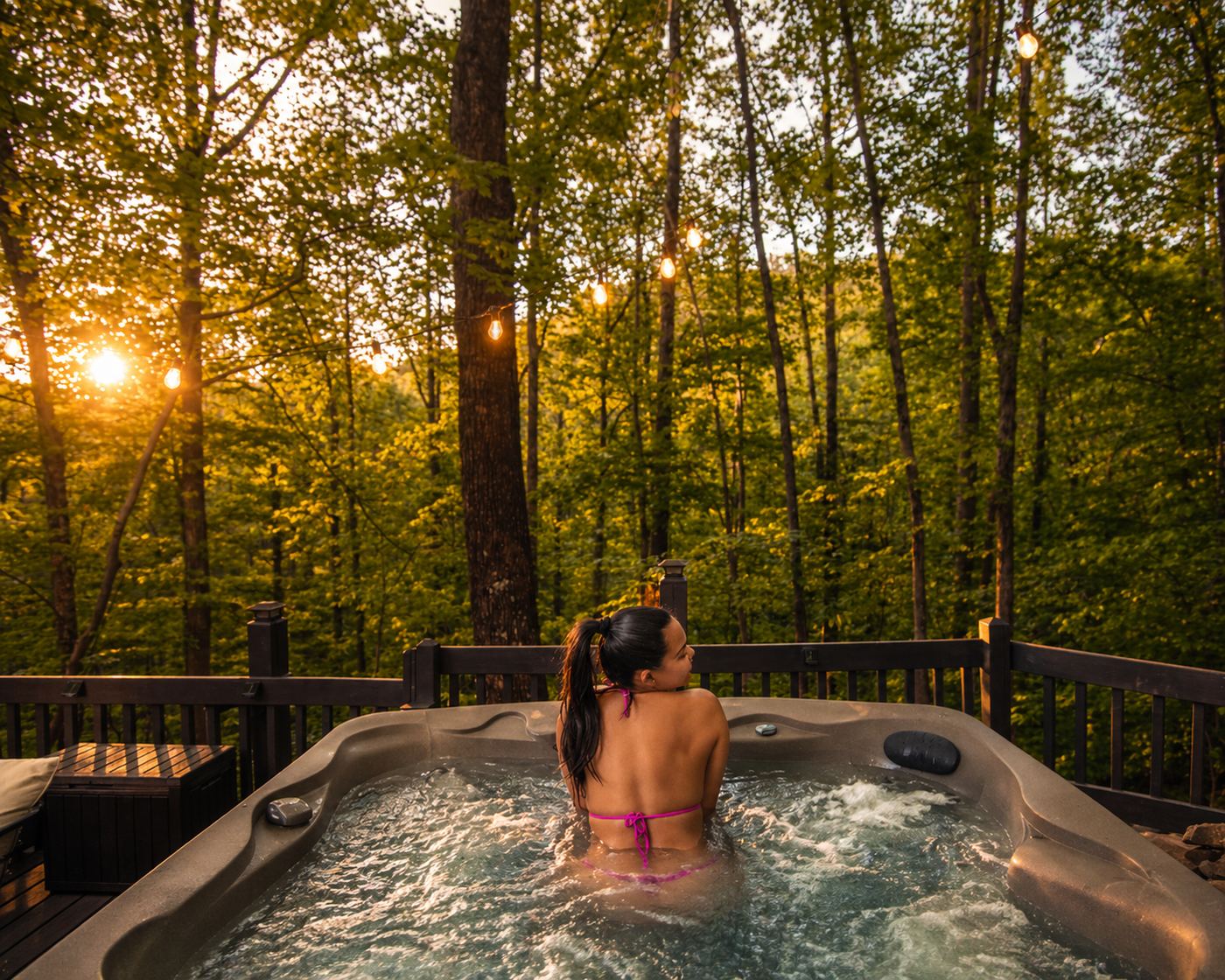 Cliffside terrace & hot tub 1